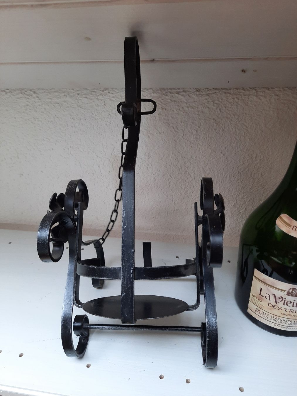Portabottiglie: Vintage Schmiedeisengestell mit Schnapsflasche – Usato da Nottwil venduto da mar_jqm7 3