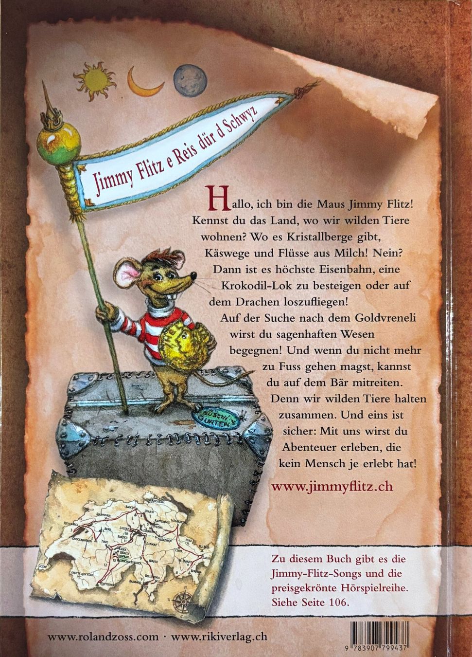 Libri: Jimmy Flitz die Schweizermaus - Eine Reise durch die Schweiz – Nuovo e nell'imballaggio originale da Sarnen venduto da Livres 1