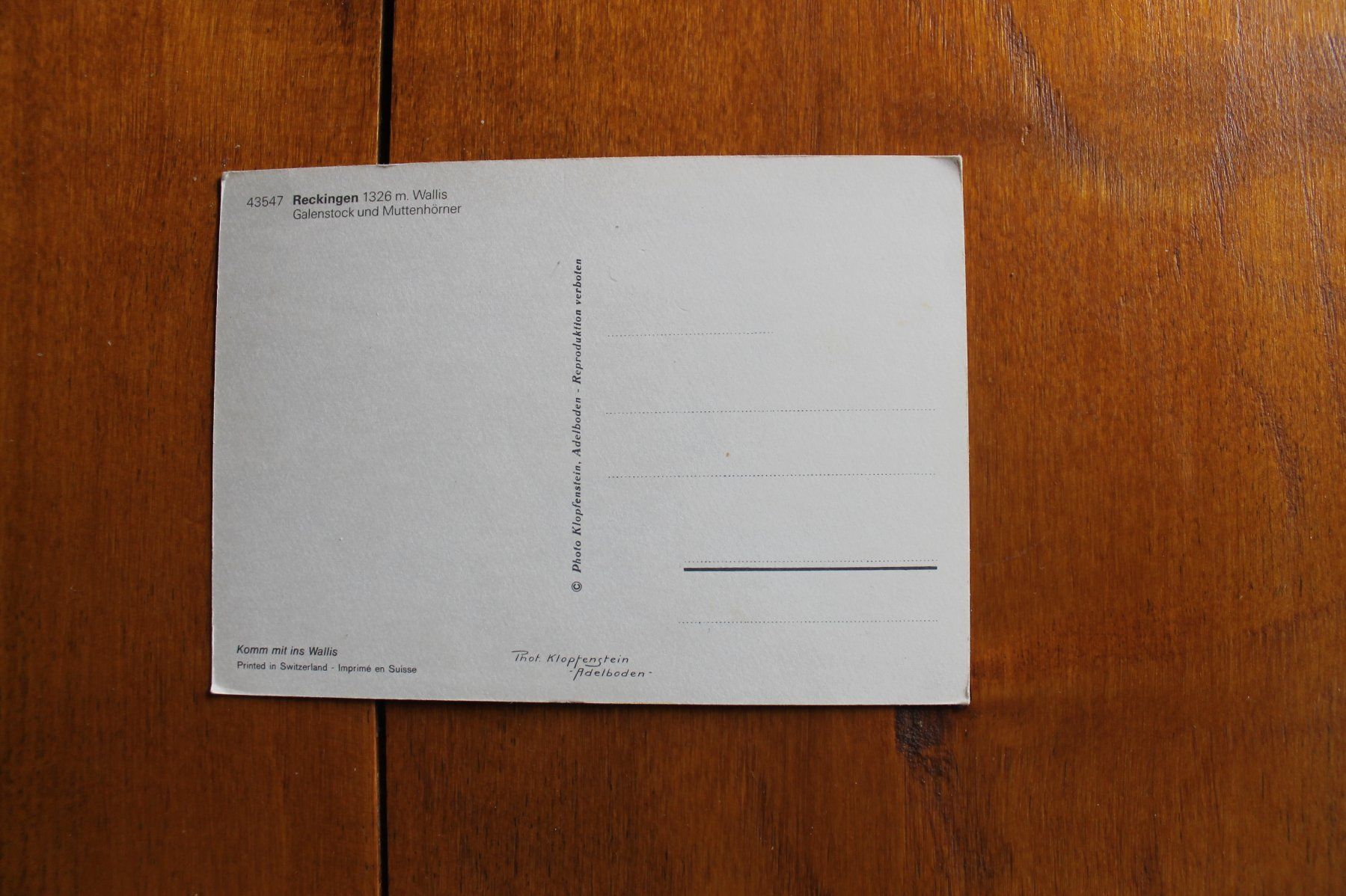 Cartoline postali: AK Reckingen VS im Winter – Usato da Oftringen venduto da kambodo 1