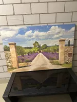 Leinwandbild Lavendelfeld Motiv Landschaft guter Zustand