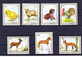 Série 7 timbres - UAE - Fujeira - 1972 - Obl.