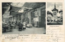 Bern   BE  -  BAHNHOF-BUFFET -  Perron-Terrasse   um 1 9 0 2