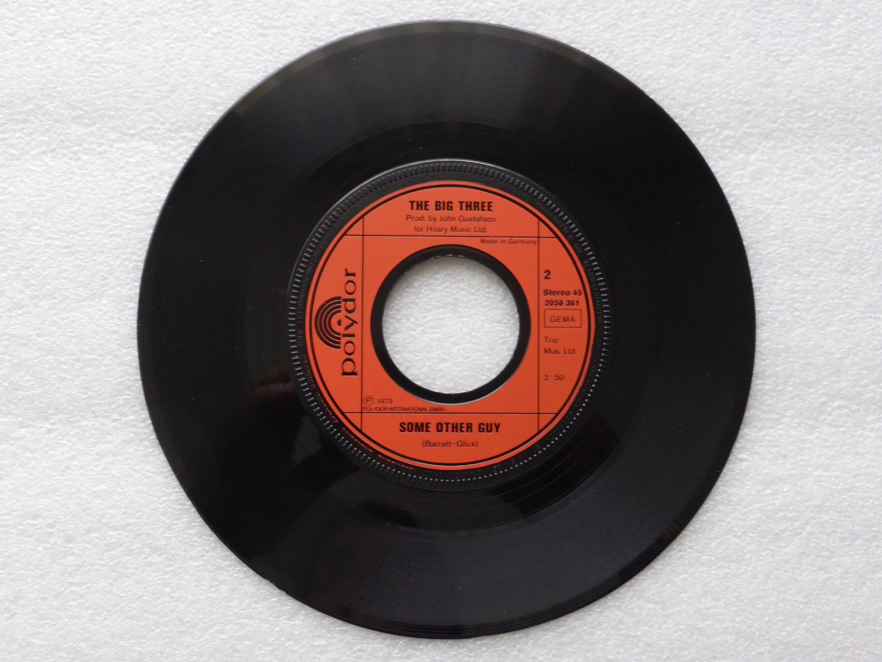Dischi in vinile: Vinyl Single   THE BIG THREE – Usato da Küssnacht am Rigi venduto da Mondkinder 2