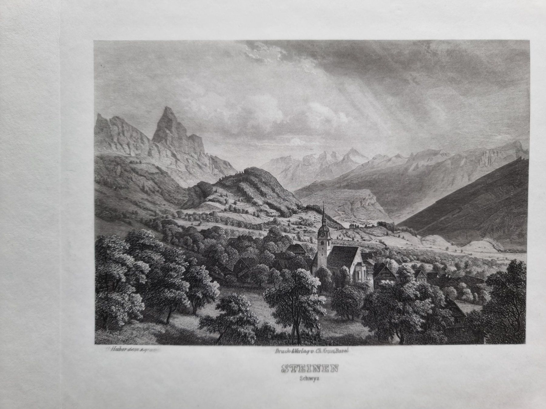 Incisioni: STEINEN STAHLSTICH BLATTGRÖSSE CA.34X25CM – Usato da Gersau venduto da grafik-kunst
