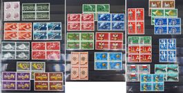 Lot postfrische Viererblocks
