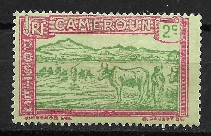 Tutti i francobolli: Kamerun 1925: Rinder durchqueren einen Fluss – Usato da Zürich venduto da Rainstamps