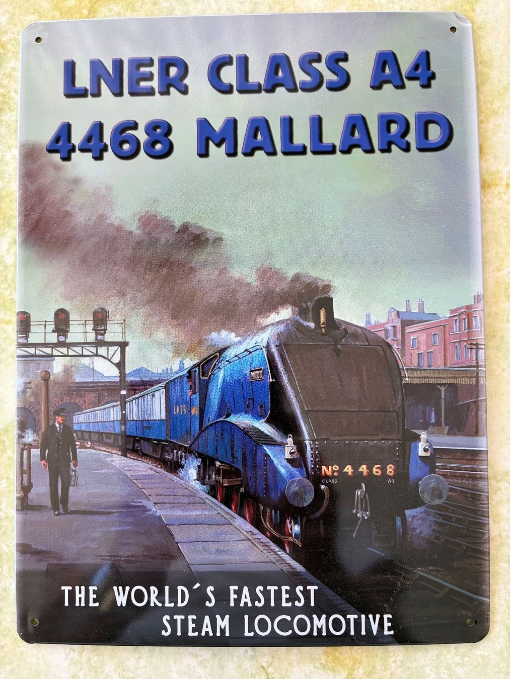 Insegne: Blechschild Loko "STEAM LOCOMOTIVE" – Nuovo (secondo la descrizione) da Kräiligen venduto da hkk