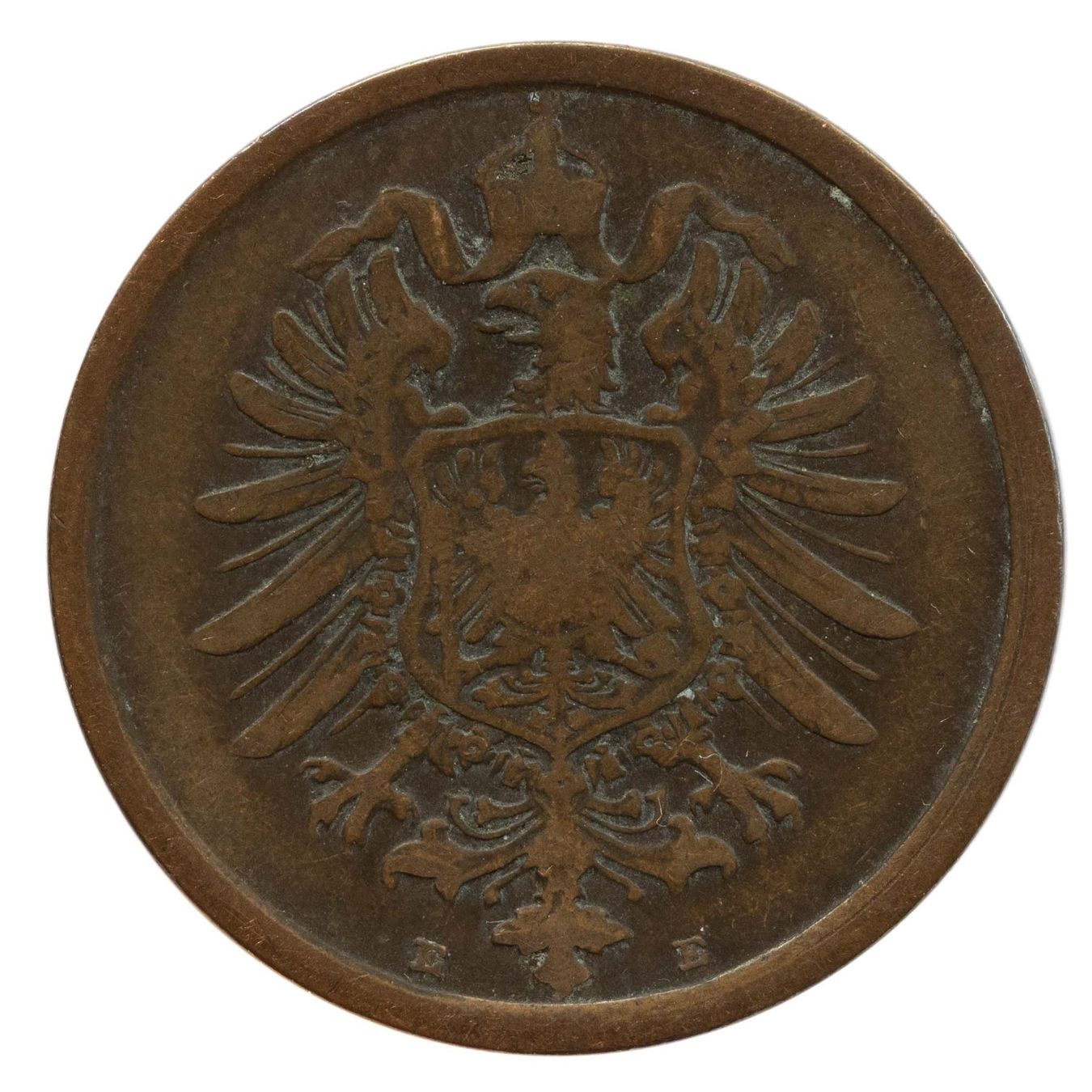 Alle Münzen: Deutschland Kaiserreich 2 Pfennig 1875 E – Gebraucht aus Rotkreuz von num_6343 1