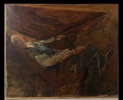 Original Ölgemälde von J-M Bouchardy 1967 abstrakt gerahmt 