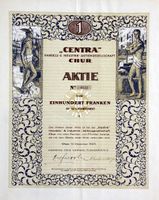 "CENTRA" Handels- & Industrie-AG, Chur - 1924