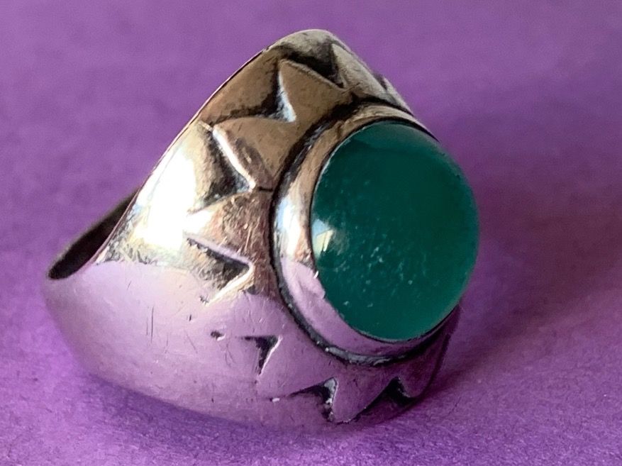 Anelli: Silberring grüne Sonne (49) – Usato da Dittingen venduto da Bijoubelle 2