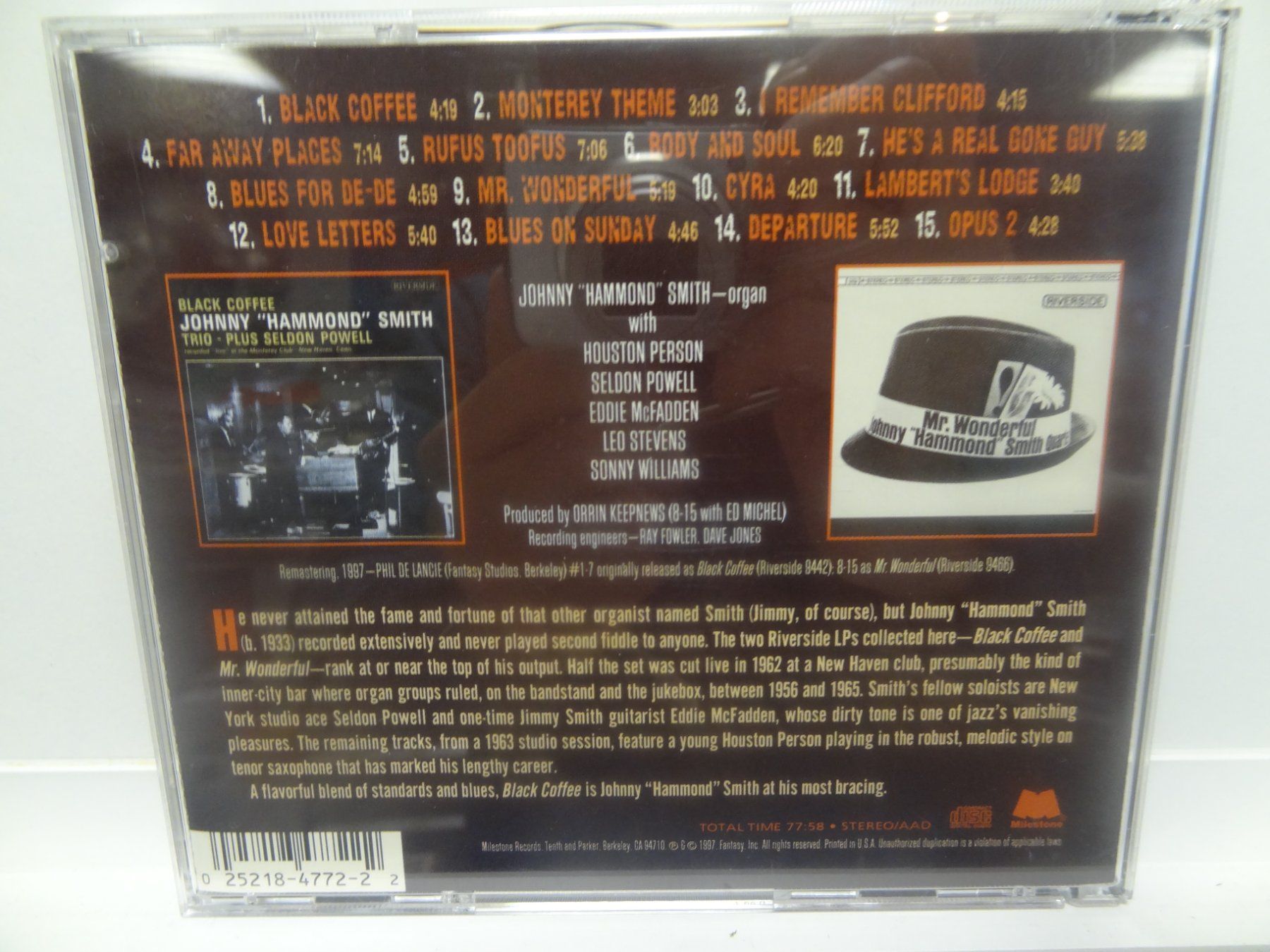 CDs: Johnny "Hammond" Smith - Black Coffee CD – Gebraucht aus luzern von musicandart 1