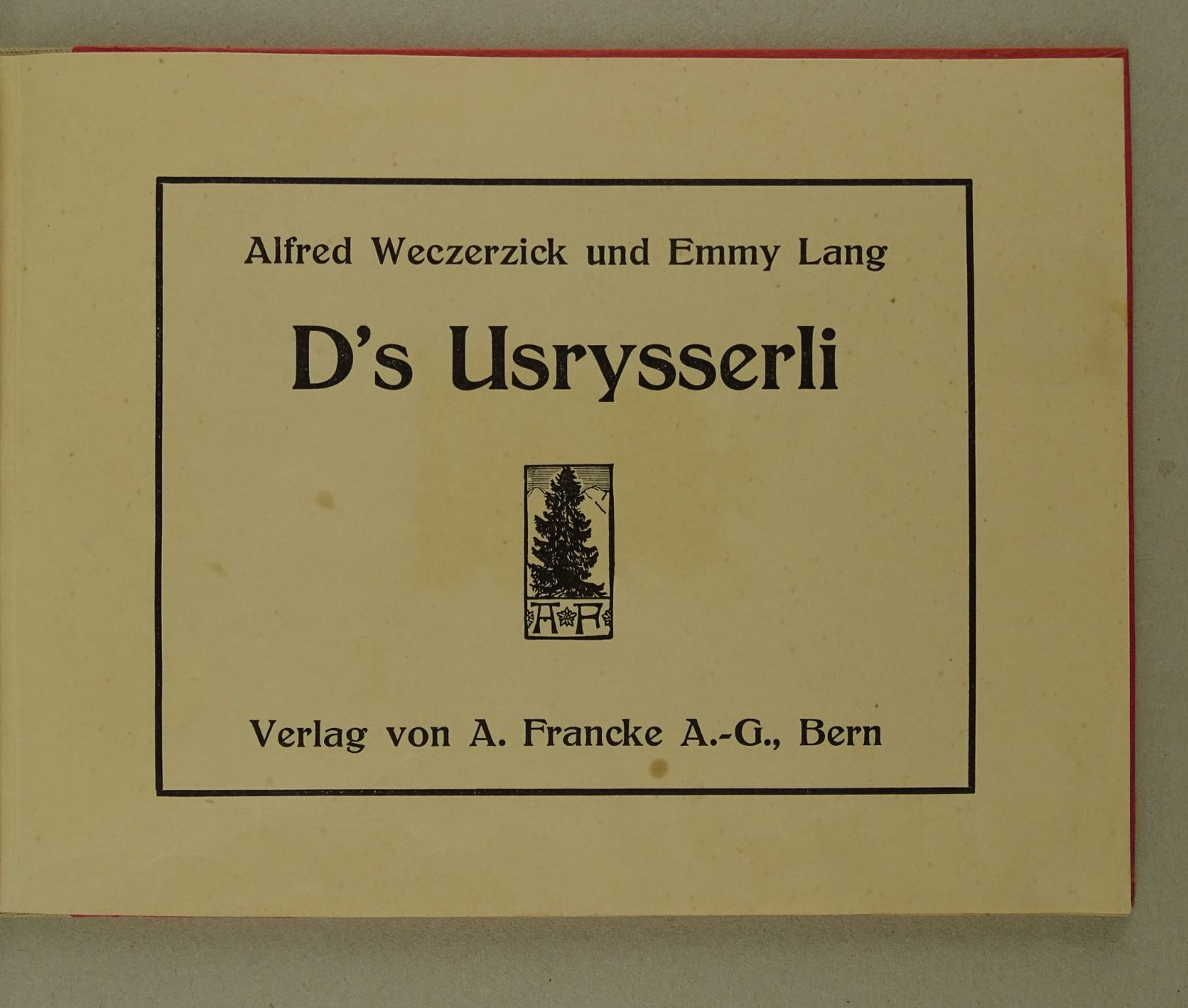 Libri: D’S USRYSSERLI, BILDERBUCH – Usato da Grüningen venduto da Kartensammler 1