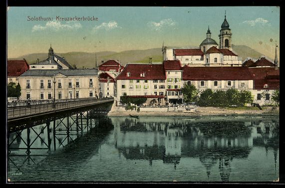 Cartoline postali: AK Solothurn, Kreuzackerbrücke – Usato da Berlin venduto da bartko-reher