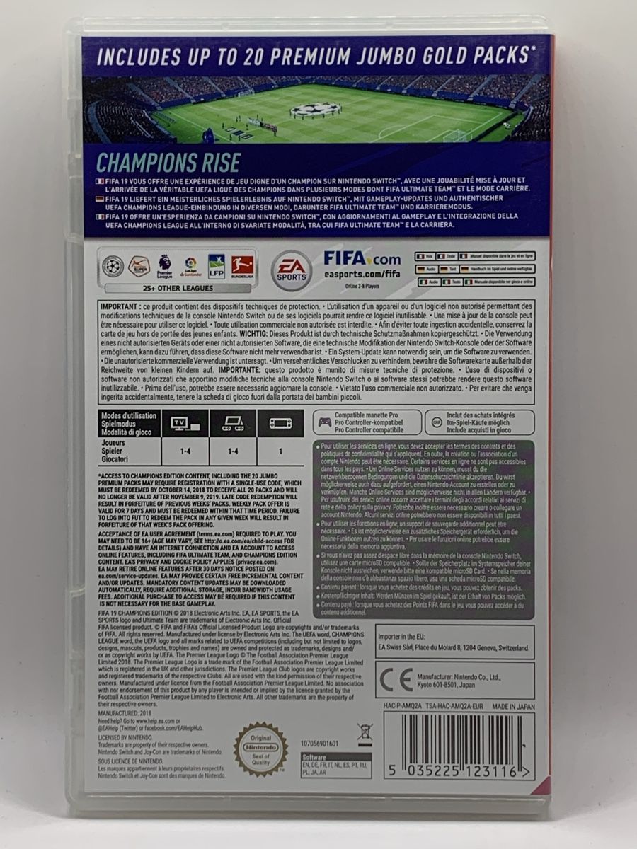 Nintendo Jeux: FIFA 19 Champions Edition - Nintendo Switch – D'occasion à Ostermundigen par RG-Collector 1