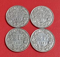 2 Franken 1953,1955,1957,1958 „Silber“