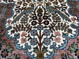 Edler Kashmir Seidenteppich sehr fein 185x121 cm