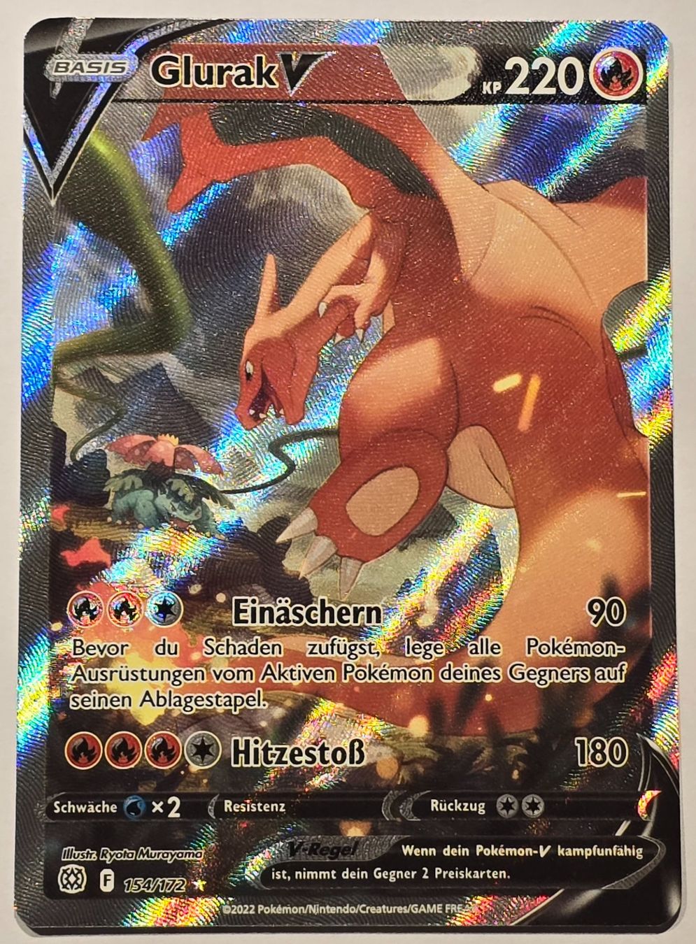 🇩🇪 Pokemon Strahlende Sterne 》Glurak V / Charizard V 154 | Kaufen auf ...