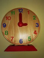 Horloge d'apprentissage en bois pour enfants jouet éducatif