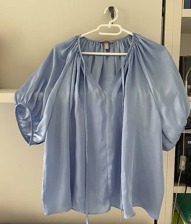 Blusa morbida azzurro chiaro