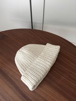 100% Wolle Mütze Wollmütze Buttercreme warmer Winter Beanie