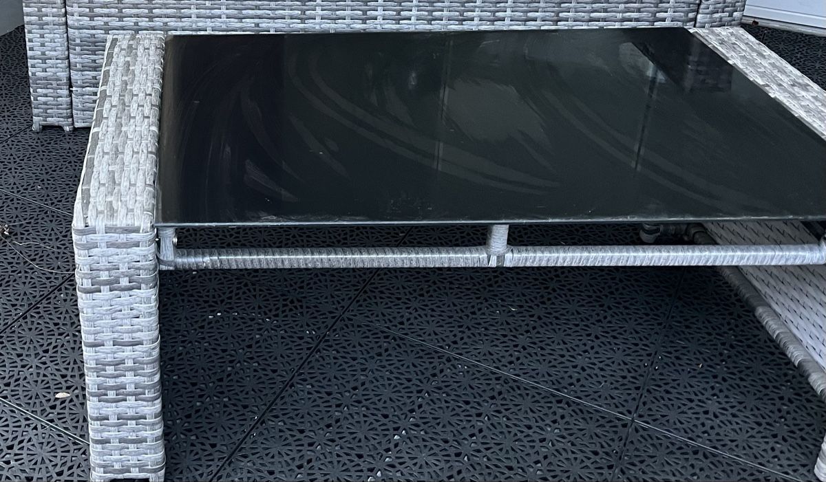Tavoli: Gartentisch Rattan Optik mit Glasplatte – Usato da Fahrwangen venduto da vitorio01