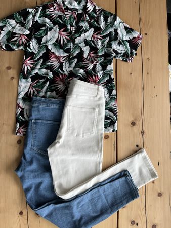Gestuz & Bershka Jeans & Hemd - Gr. M