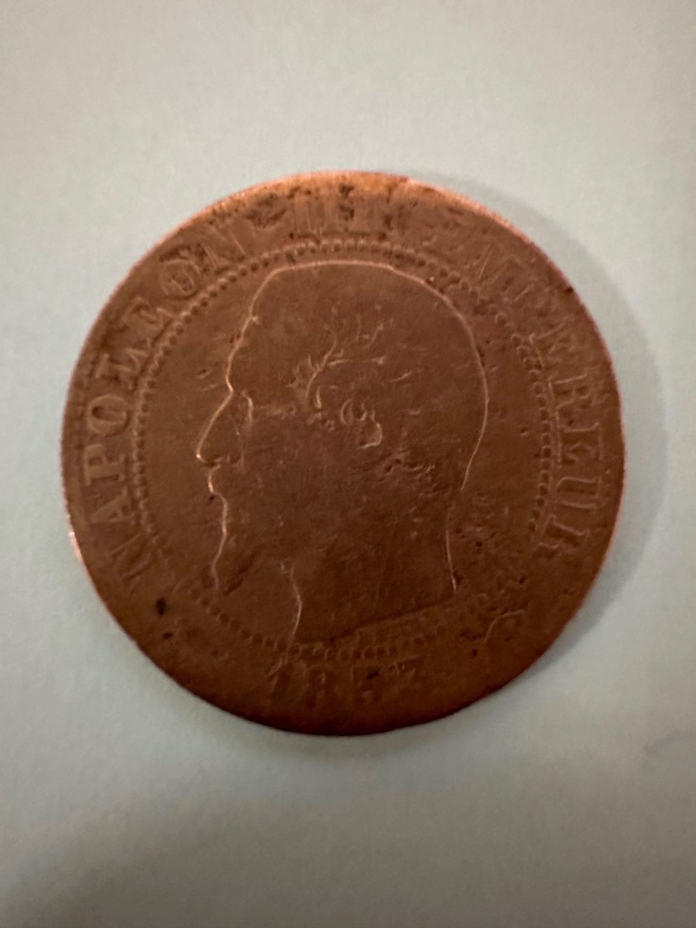 Alle Münzen: FRANKREICH 1853 NAPOLEON III 5C. PARIS – Gebraucht aus Watt von phila13