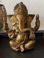 Vintage Ganesha Figur aus Messing mit Podest