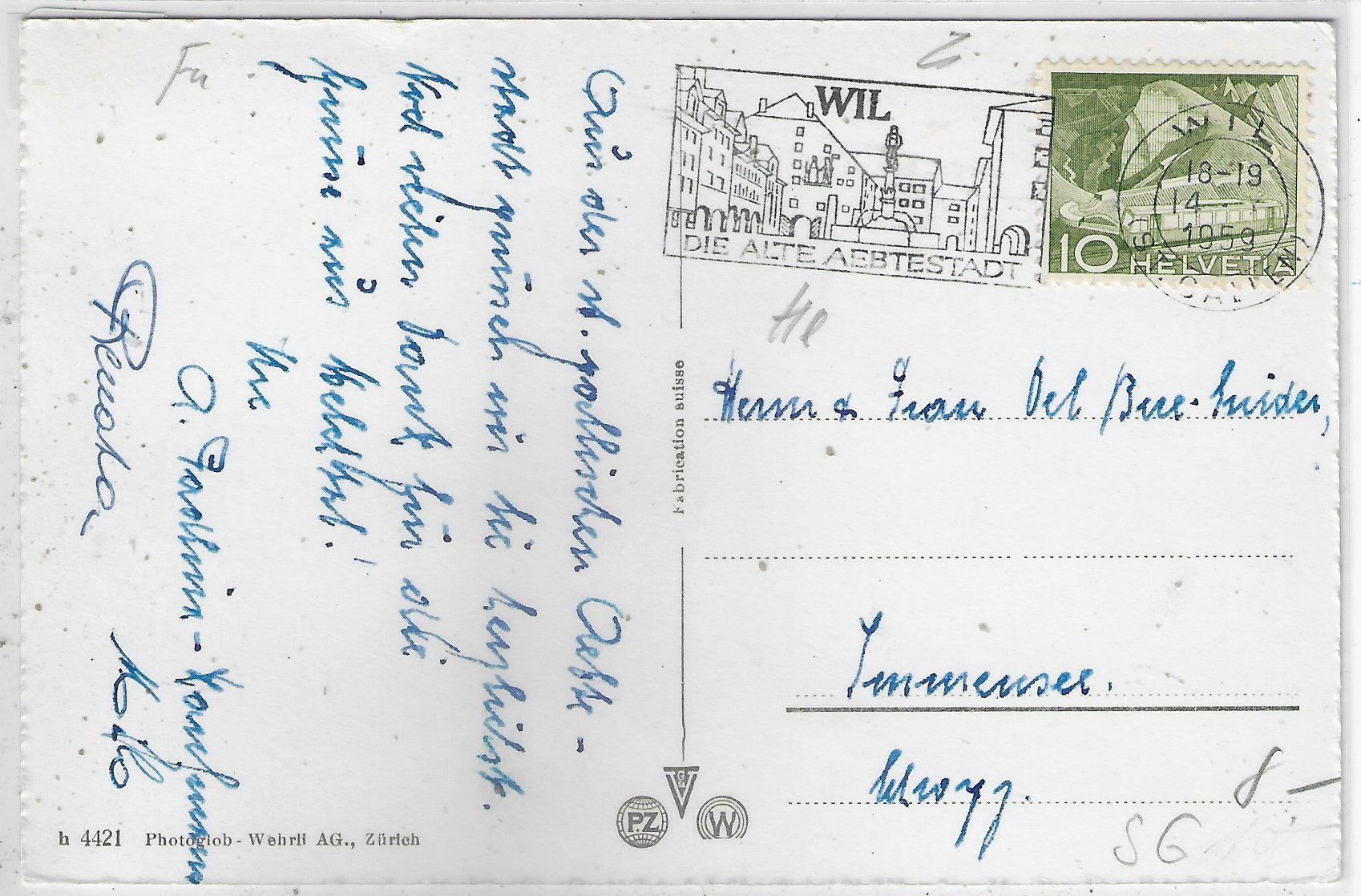 Cartes postales: Wil SG - Generalansicht – D'occasion à Ettingen par Kartenplanet 1