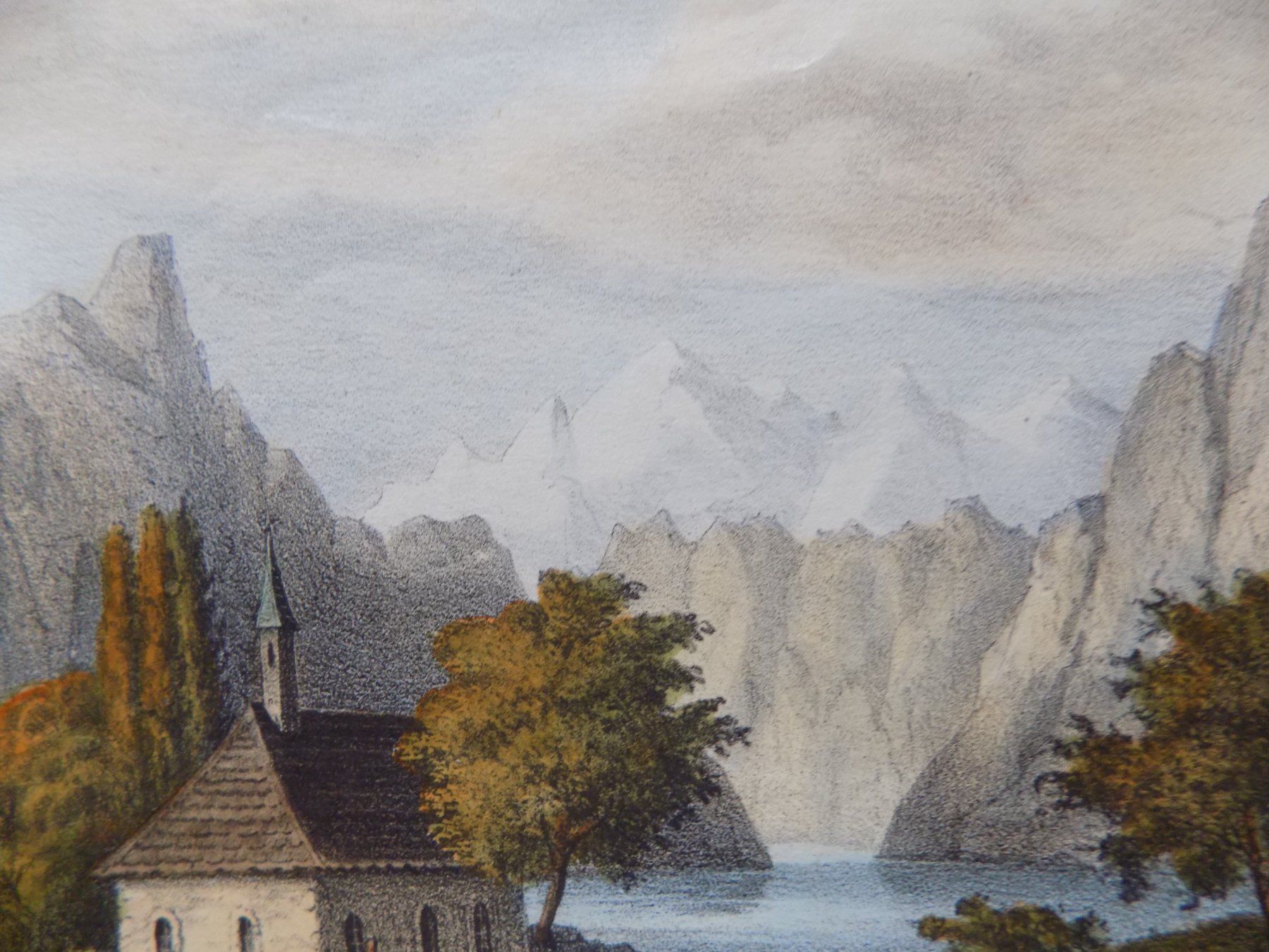 Gravures: In Graubünden kolorierte Lithographie Wenzel – D'occasion à Risch par Antikfee 3