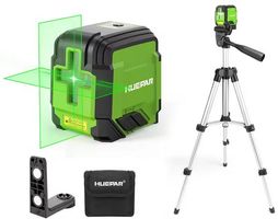 Grüner 2 Linien laser  mit Stativ & Magnet-Wandhalterung