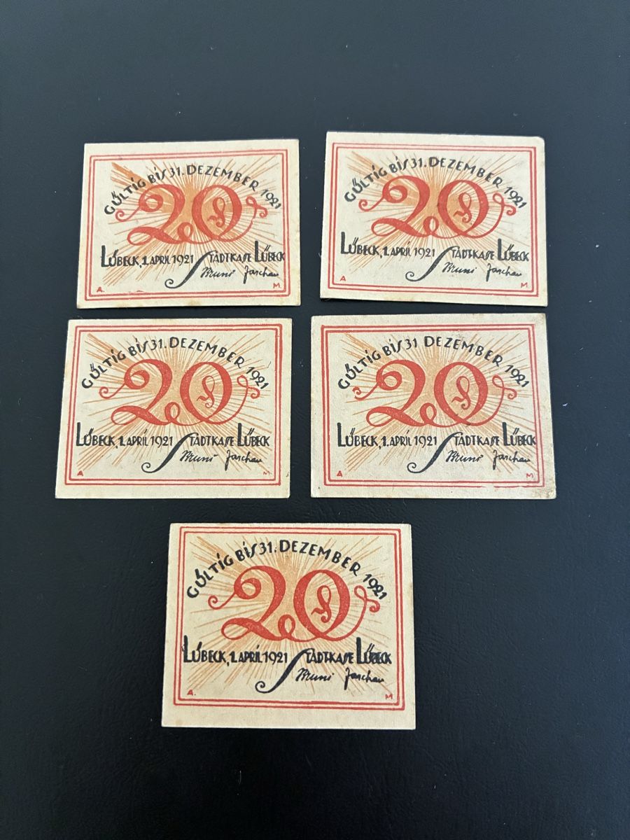 Banconote: 5 verschiedene notgeld  – Nuovo (secondo la descrizione) da Dällikon venduto da Woldbanknoten