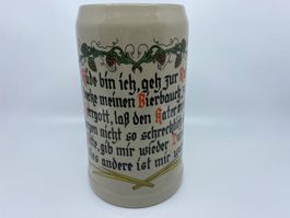 2 Liter Gerz Bierkrug mit tollem Spruch - ideales Geschenk