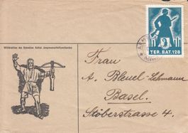 Territorial-Truppen Wi 182 auf Brief Jungmannschaftsverband