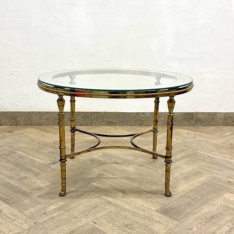 Tavoli: 70er Messing Clubtable by Maison Charles – Usato da basel venduto da vintory.ch