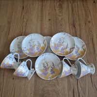 SALMA COLLECTION Kaffeeset 4 Personen Golddekor Porzellan
