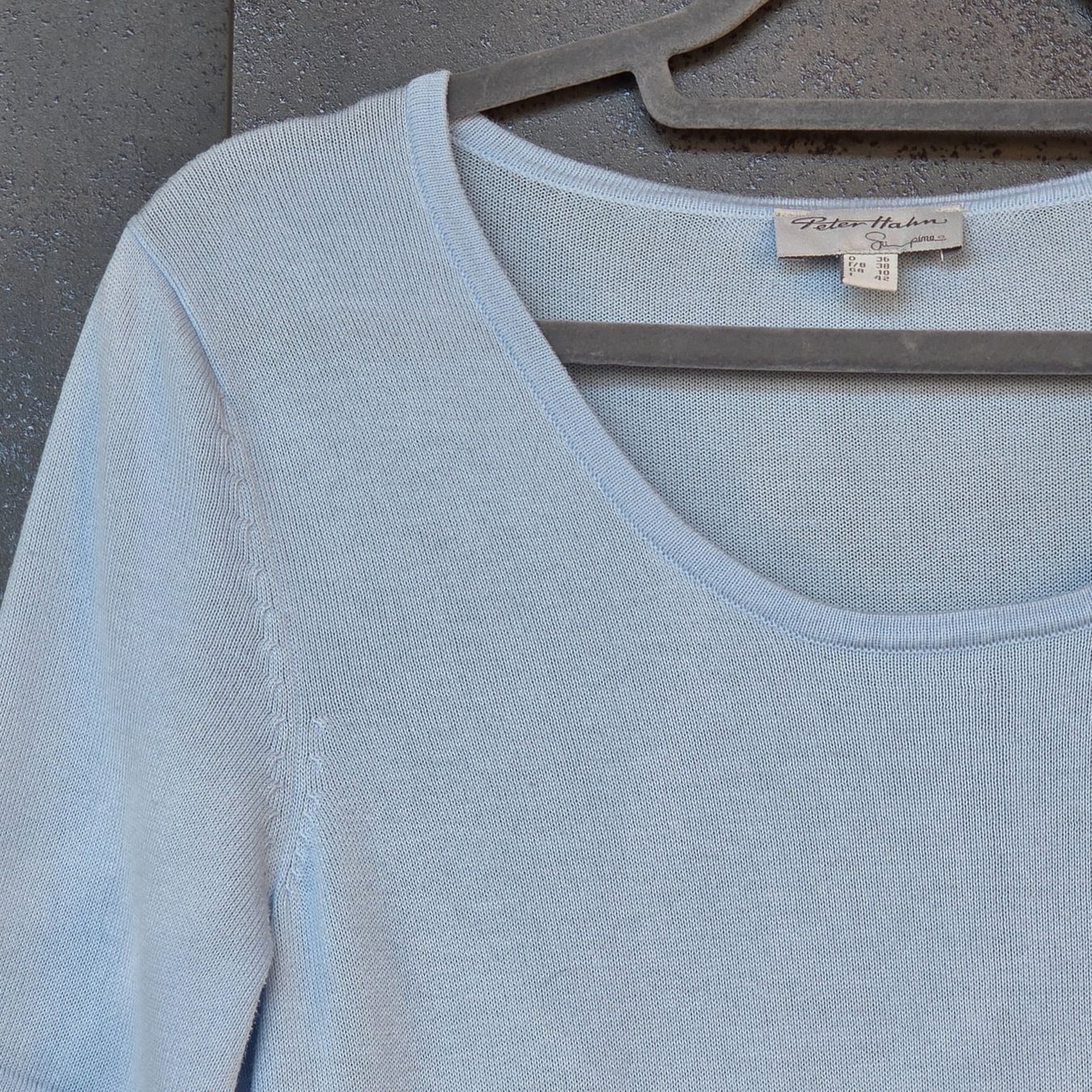 Peter Hahn Maglioni & Felpe: 🐸 PETER HAHN TOP KURZARM PULLOVER T-SHIRT 36 HELLBLAU – Usato da Môtier (Vully) venduto da Frogs 1