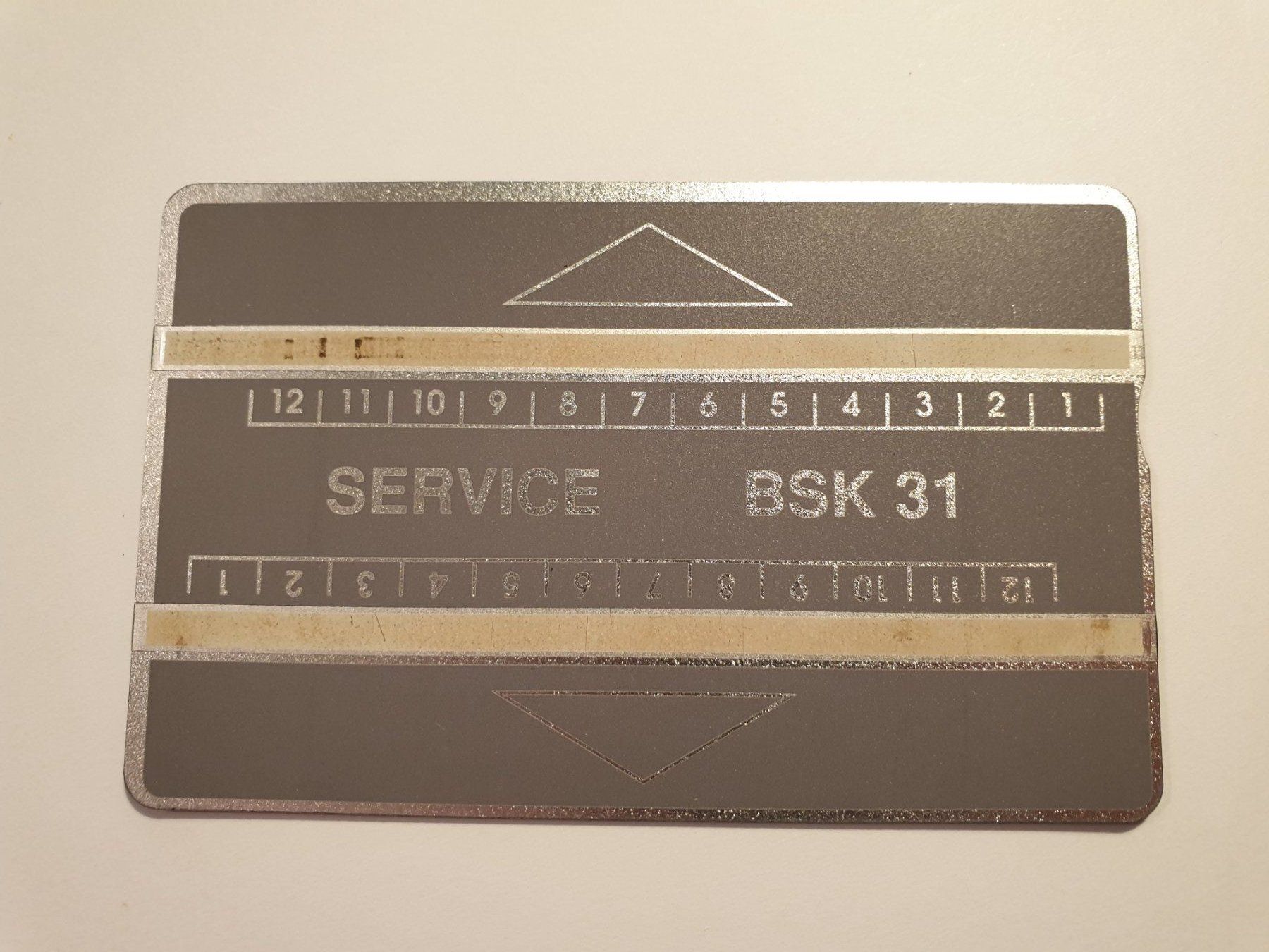 Schede telefoniche: Service BSK 31 – Usato da Rain venduto da chesz