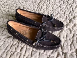 Tod's Gommino daim bleu marine  -  37