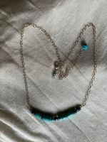 Halskette Silber mit Türkis- und Lapislazuli-Steinen