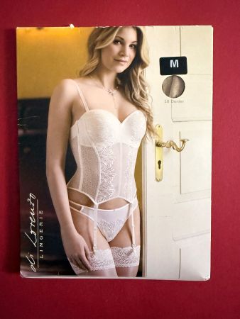 Strapsstrümpfe, Di Lorenzo Lingerie, Grösse M, Braun