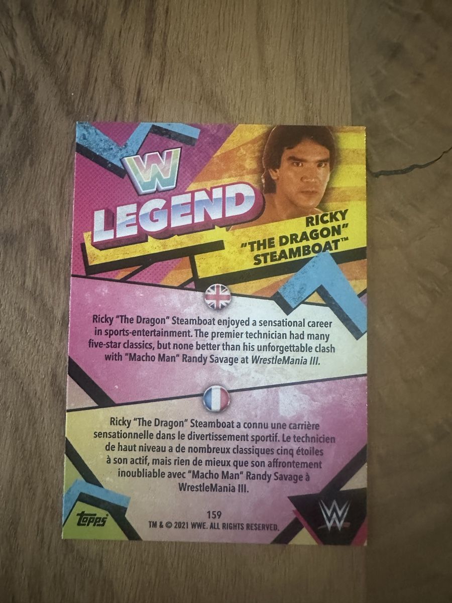 Topps Carte collezionabili: Topps WWE Legend Ricky "The Dragon" – Nuovo (secondo la descrizione) da Luzern venduto da LuzernTCGLab 1