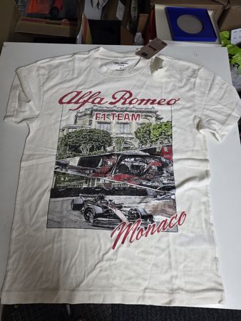 Alfa Romeo F1 Team T-Shirt Monaco weiss Grösse M neu