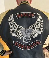 Original Harley Davidson Vintage Herren-Lederjacke XL