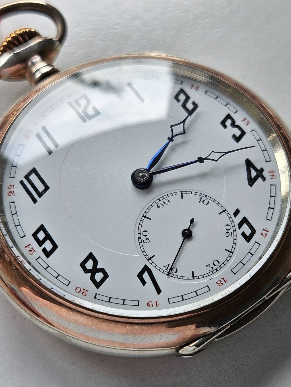 Moeris Orologi: 1L 9 Moeris Silber 0.800 Bicolor Taschenuhr – Usato da Berikon venduto da mmm21 2