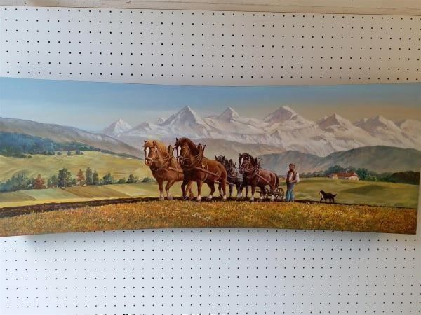 Dipinti: E.Kurti "Ackerfahrt" Oelgemälde – Usato da Zürich venduto da Galerie-Kunst