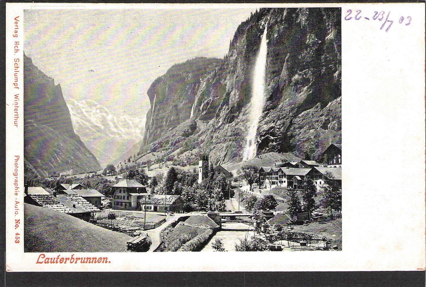 Cartoline postali: AK BE Lauterbrunnen , 1903 – Usato da Reichenburg venduto da Pipo-67