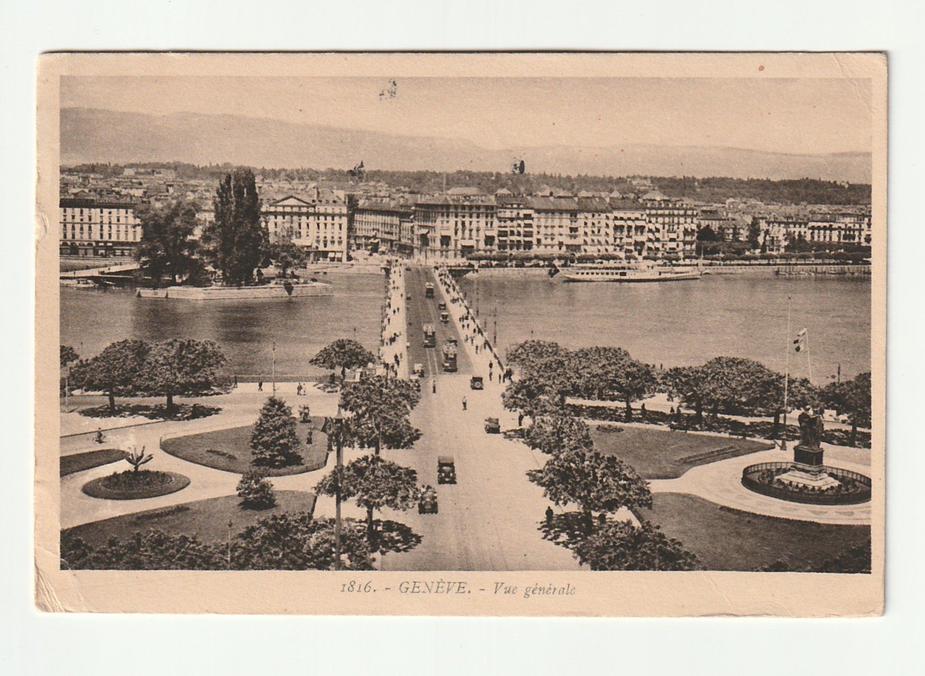Cartoline postali: Ansichtskarte Genf Vue Générale 28.07.1930 – Usato da St. Gallen venduto da Ricardo_Deals