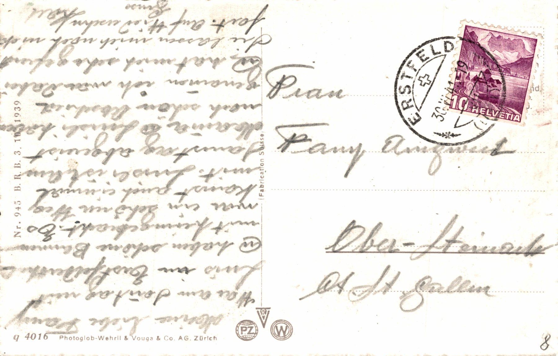 Cartoline postali: Erstfeld – Usato da Bronschhofen venduto da Astore 1